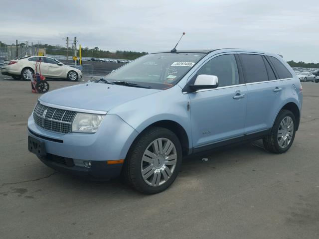 2LMDU88C88BJ25406 - 2008 LINCOLN MKX BLUE photo 2