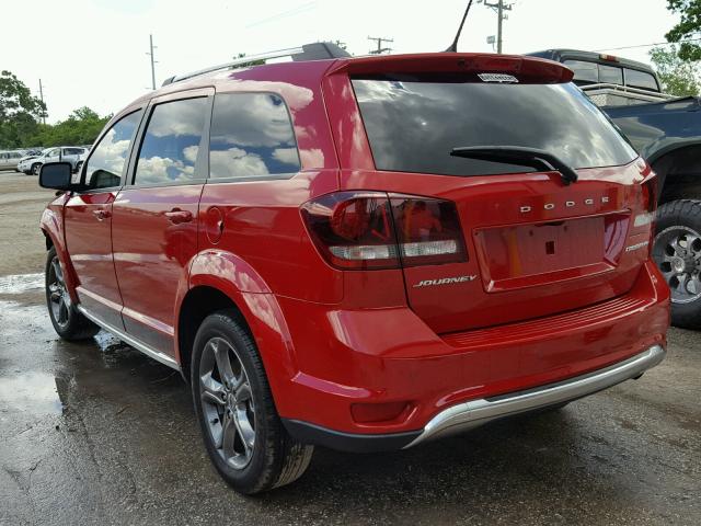 3C4PDCGB5JT189177 - 2018 DODGE JOURNEY CR RED photo 3