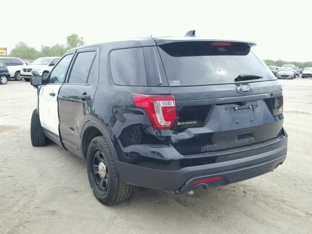 1FM5K8AR6GGC60699 - 2016 FORD EXPLORER P BLACK photo 3