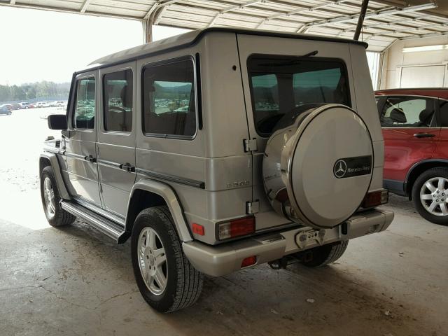 WDCYR49E52X130410 - 2002 MERCEDES-BENZ G 500 SILVER photo 3