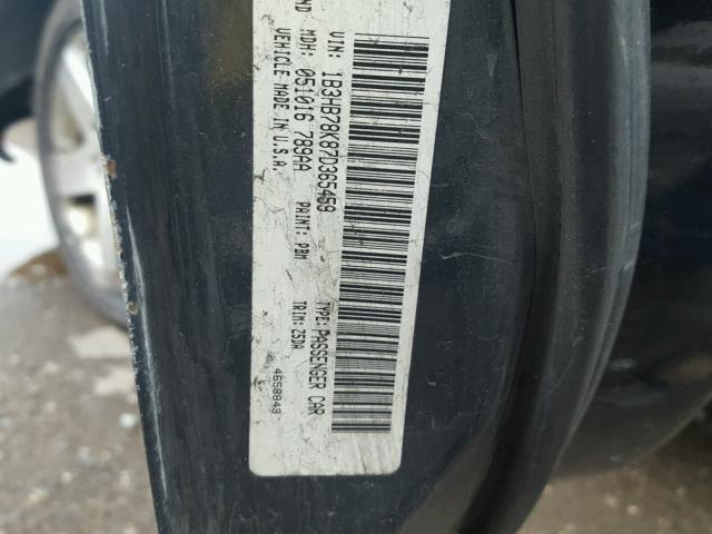 1B3HB78K87D365459 - 2007 DODGE CALIBER R/ GRAY photo 10