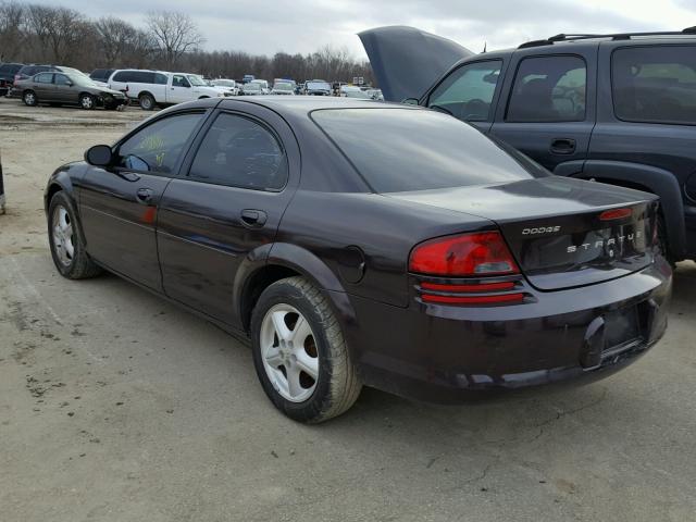 1B3EL46X84N171629 - 2004 DODGE STRATUS SX PURPLE photo 3