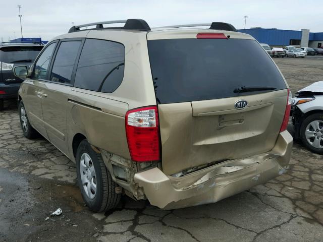 KNDMB233X76116553 - 2007 KIA SEDONA EX TAN photo 3