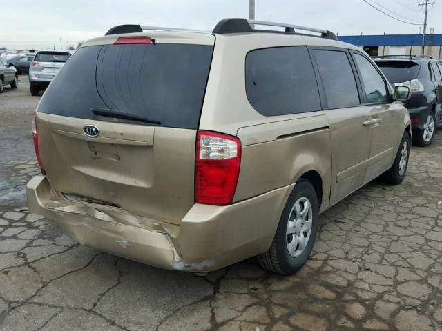 KNDMB233X76116553 - 2007 KIA SEDONA EX TAN photo 4