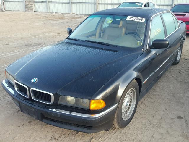 WBAGJ8327VDM00481 - 1997 BMW 740 IL BLACK photo 2