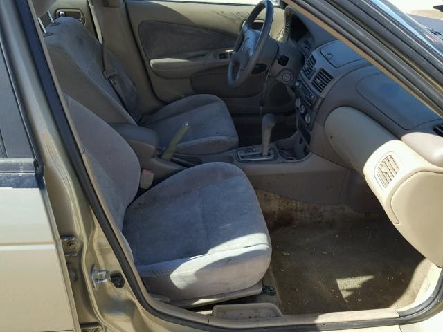 3N1CB51D72L686505 - 2002 NISSAN SENTRA XE TAN photo 5