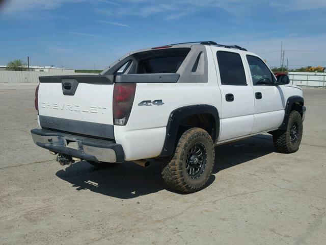 3GNEK12T44G200076 - 2004 CHEVROLET AVALANCHE WHITE photo 4