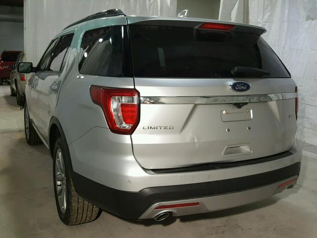 1FM5K8F85GGA99438 - 2016 FORD EXPLORER L GRAY photo 3