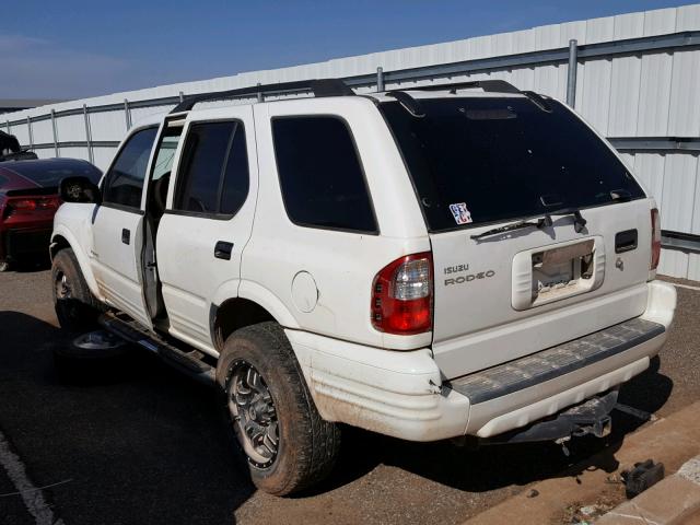 4S2CK58W934307441 - 2003 ISUZU RODEO S WHITE photo 3