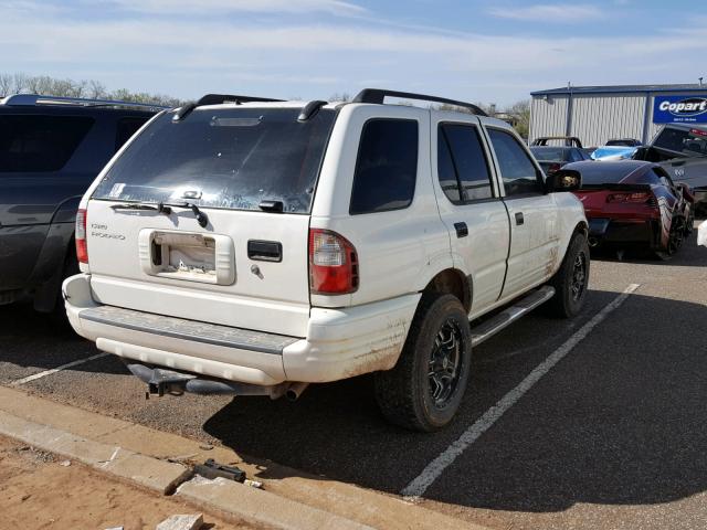 4S2CK58W934307441 - 2003 ISUZU RODEO S WHITE photo 4