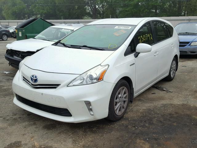 JTDZN3EUXC3082764 - 2012 TOYOTA PRIUS V WHITE photo 2