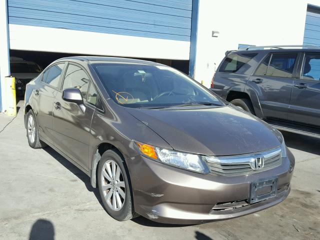 2HGFB2F81CH528922 - 2012 HONDA CIVIC EX BROWN photo 1