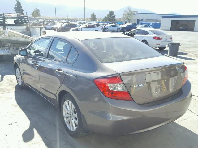 2HGFB2F81CH528922 - 2012 HONDA CIVIC EX BROWN photo 3