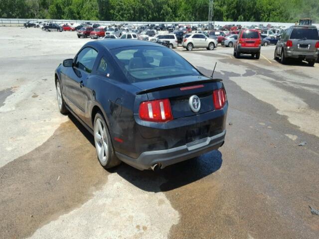 1ZVBP8AM9B5133993 - 2011 FORD MUSTANG BLACK photo 3