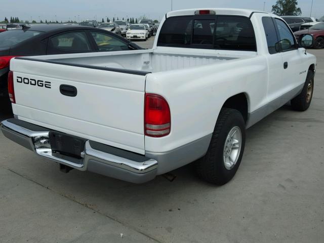 1B7GL22X5YS676116 - 2000 DODGE DAKOTA WHITE photo 4