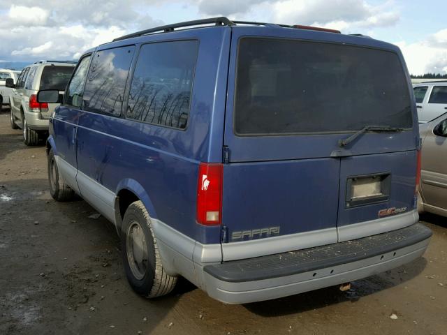 1GKEL19W1VB545795 - 1997 GMC SAFARI XT BLUE photo 3