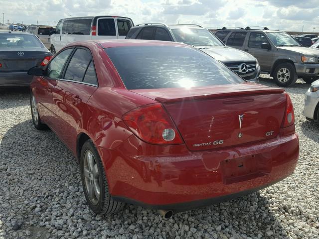 1G2ZH58N574118226 - 2007 PONTIAC G6 GT RED photo 3