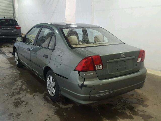 2HGES16314H611536 - 2004 HONDA CIVIC DX V GRAY photo 3