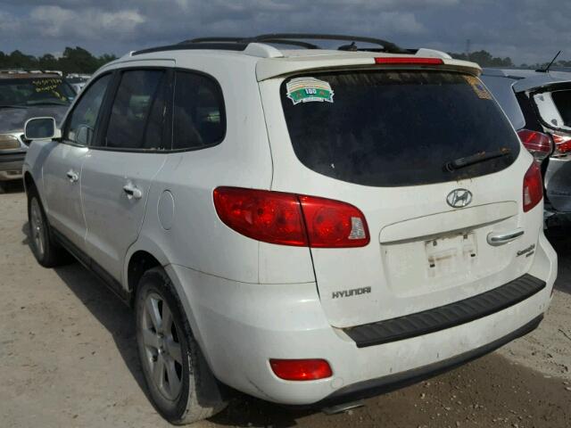 5NMSH13E38H177975 - 2008 HYUNDAI SANTA FE S WHITE photo 3