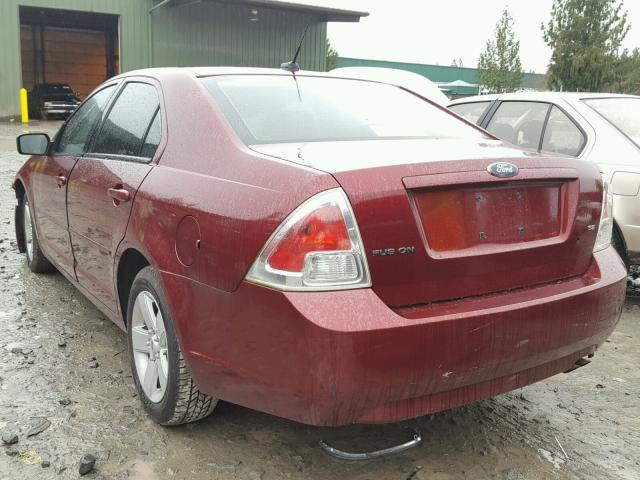 3FAHP07Z27R160058 - 2007 FORD FUSION SE RED photo 3