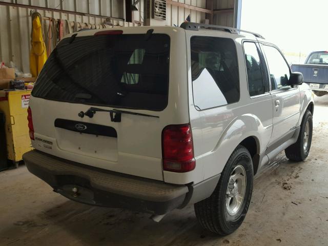 1FMYU60E81UC82772 - 2001 FORD EXPLORER S WHITE photo 4