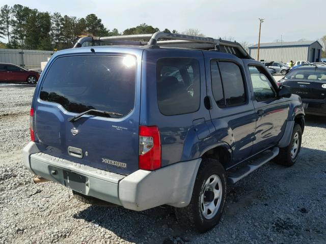 5N1DD28T5YC608165 - 2000 NISSAN XTERRA XE BLUE photo 4