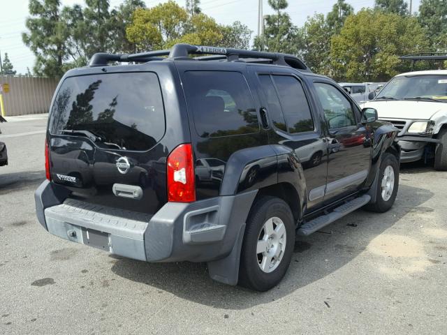 5N1AN08U95C655627 - 2005 NISSAN XTERRA OFF BLACK photo 4