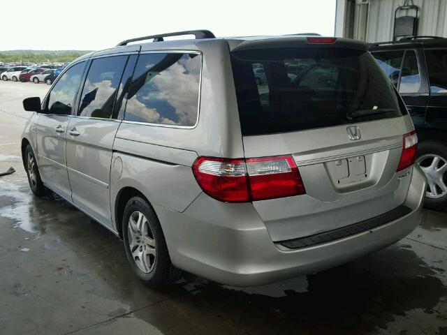 5FNRL38405B419191 - 2005 HONDA ODYSSEY EX SILVER photo 3