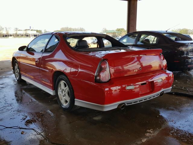 2G1WX15K629257686 - 2002 CHEVROLET MONTE CARL RED photo 3