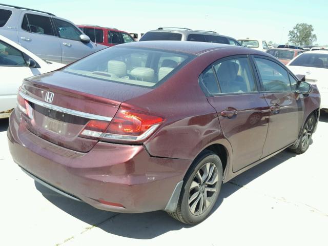 19XFB2F82EE270925 - 2014 HONDA CIVIC EX BURGUNDY photo 4