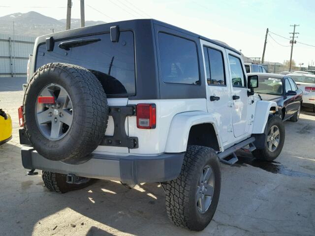 1C4BJWDG6FL603624 - 2015 JEEP WRANGLER U WHITE photo 4