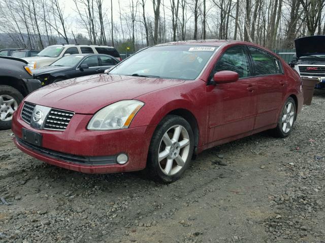 1N4BA41E75C820014 - 2005 NISSAN MAXIMA SE RED photo 2