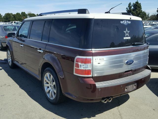 2FMEK63C69BA24707 - 2009 FORD FLEX LIMIT BURGUNDY photo 3