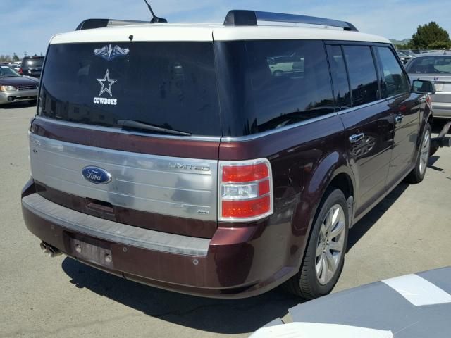 2FMEK63C69BA24707 - 2009 FORD FLEX LIMIT BURGUNDY photo 4