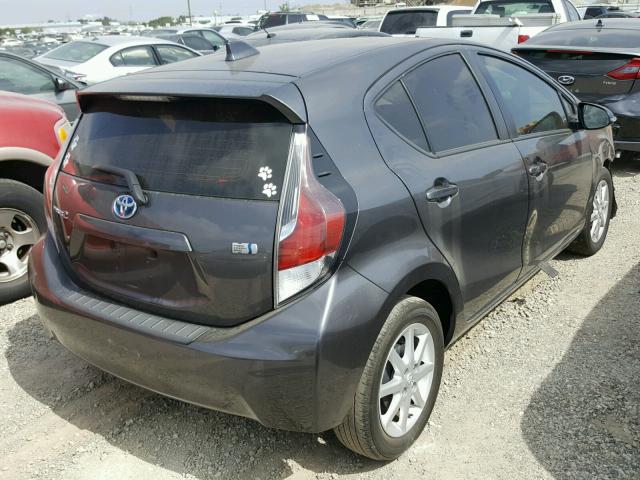 JTDKDTB38F1093505 - 2015 TOYOTA PRIUS C CHARCOAL photo 4