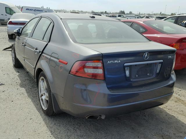 19UUA66258A028586 - 2008 ACURA TL GRAY photo 3