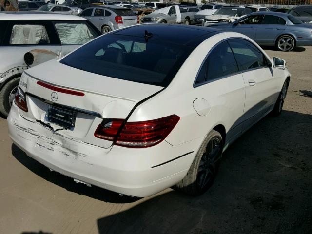 WDDKJ5KB9EF254043 - 2014 MERCEDES-BENZ E 350 WHITE photo 4