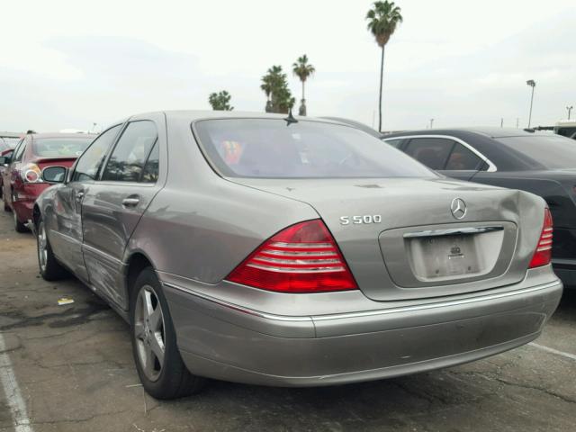 WDBNG75JX4A402506 - 2004 MERCEDES-BENZ S 500 SILVER photo 3