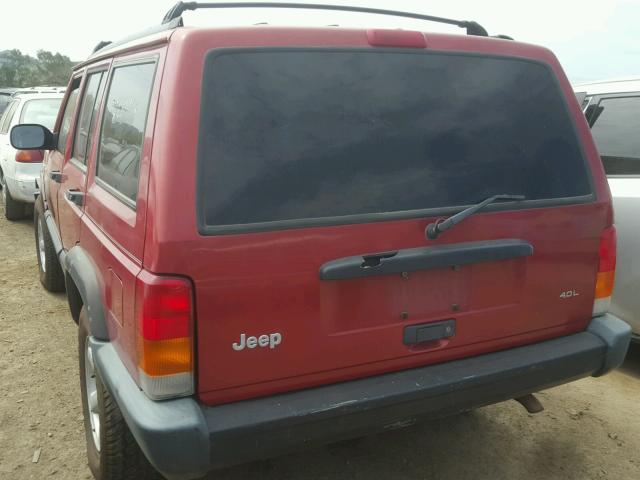 1J4FT68S1WL231176 - 1998 JEEP CHEROKEE S RED photo 3