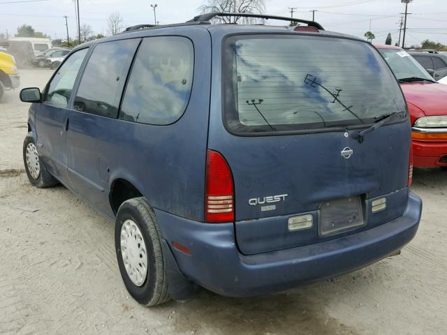 4N2DN1119VD814371 - 1997 NISSAN QUEST XE BLUE photo 3