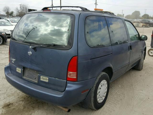 4N2DN1119VD814371 - 1997 NISSAN QUEST XE BLUE photo 4