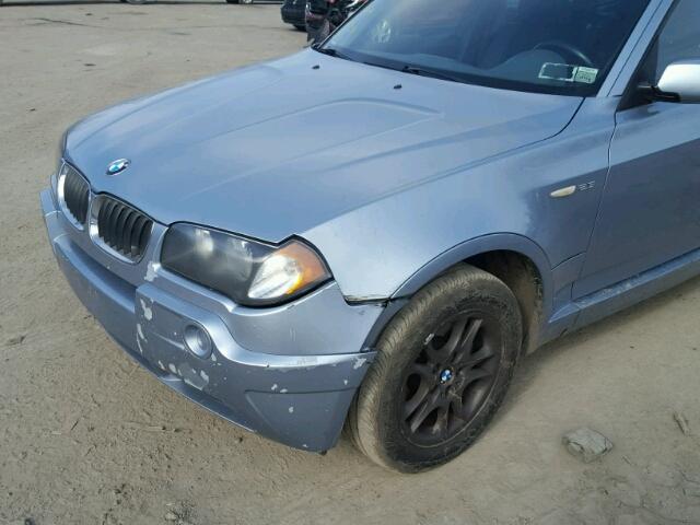 WBXPA734X4WC36148 - 2004 BMW X3 2.5I BLUE photo 9