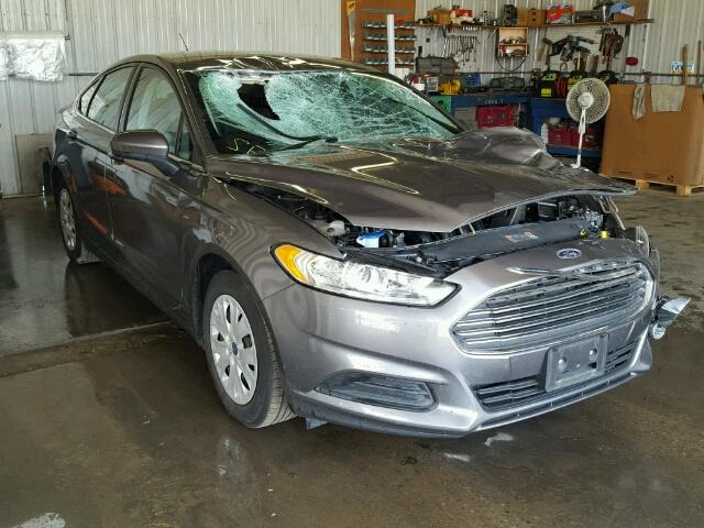 1FA6P0G72E5395825 - 2014 FORD FUSION S GRAY photo 1