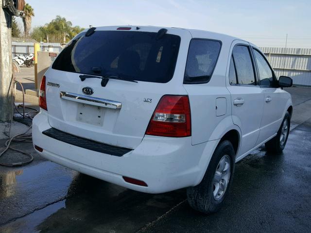 KNDJD735X85767183 - 2008 KIA SORENTO EX WHITE photo 4