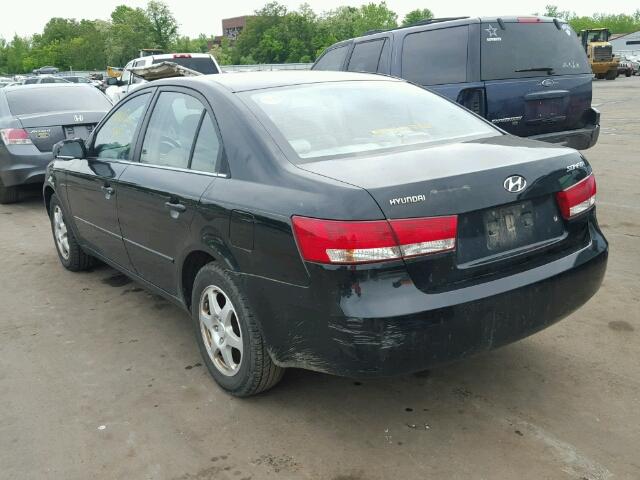 KMHEU46C96A108506 - 2006 HYUNDAI SONATA GLS BLACK photo 3