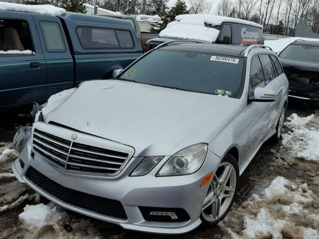 WDDHH8HB5BA309191 - 2011 MERCEDES-BENZ E 350 4MAT SILVER photo 2