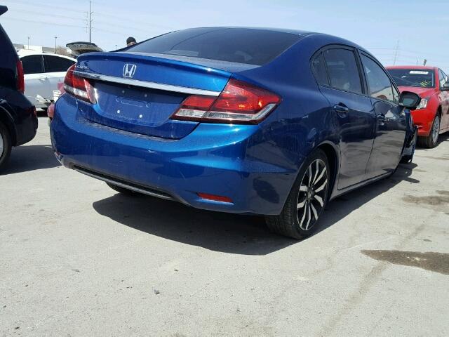 19XFB2F90FE014003 - 2015 HONDA CIVIC EXL BLUE photo 4