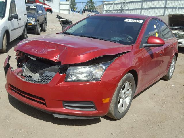 1G1PC5SB6E7112035 - 2014 CHEVROLET CRUZE LT RED photo 2