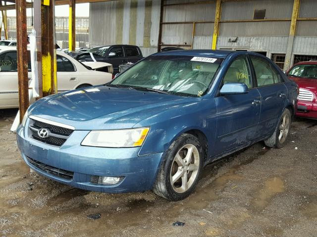 5NPEU46F86H056518 - 2006 HYUNDAI SONATA GLS BLUE photo 2