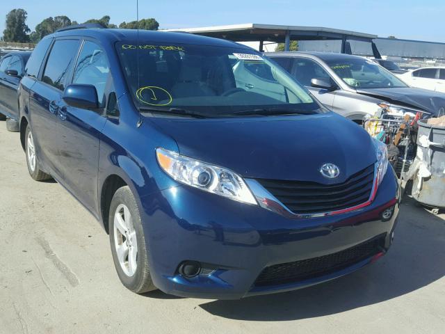 5TDKK3DCXCS249822 - 2012 TOYOTA SIENNA LE BLUE photo 1